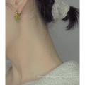 Shangjie OEM Joyas 2021 Mode Oreille Boucles d&#39;oreilles Summer Boucles d&#39;oreilles Olivine Green Gold Boucles d&#39;oreilles plaquées
